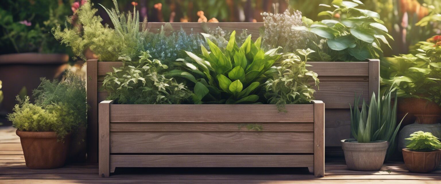 Decorated garden storage box