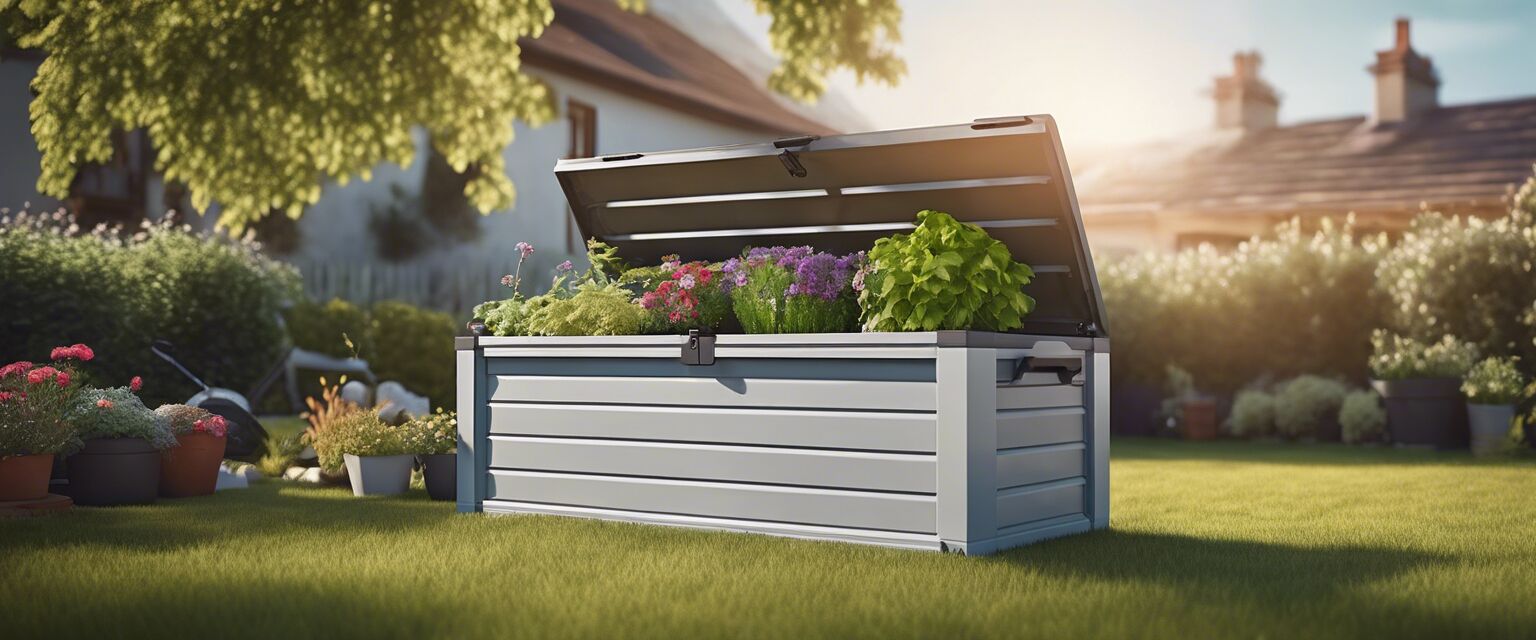 Garden storage box features image