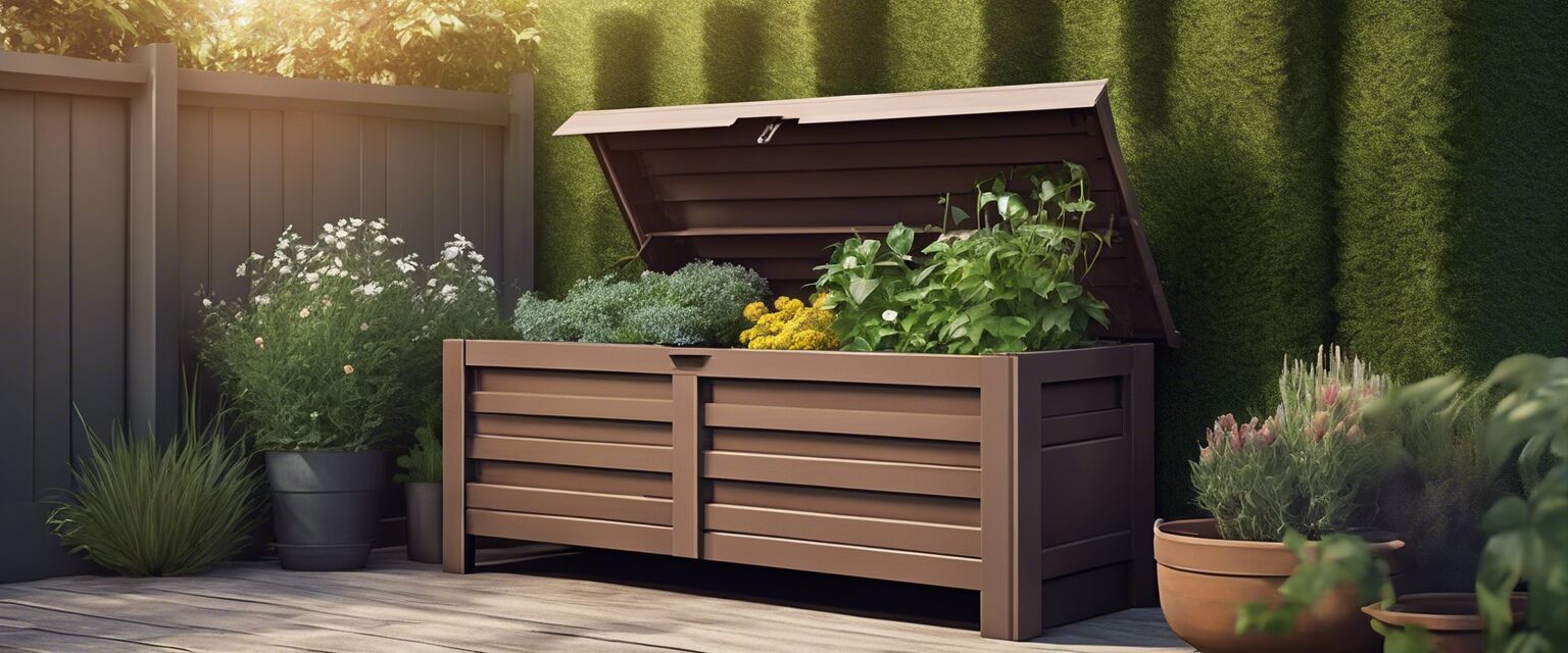 Garden Storage Box with Shelves