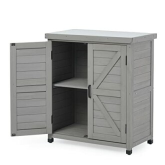 SoliWood Outdoor Storage Cabinet & Potting Bench Table