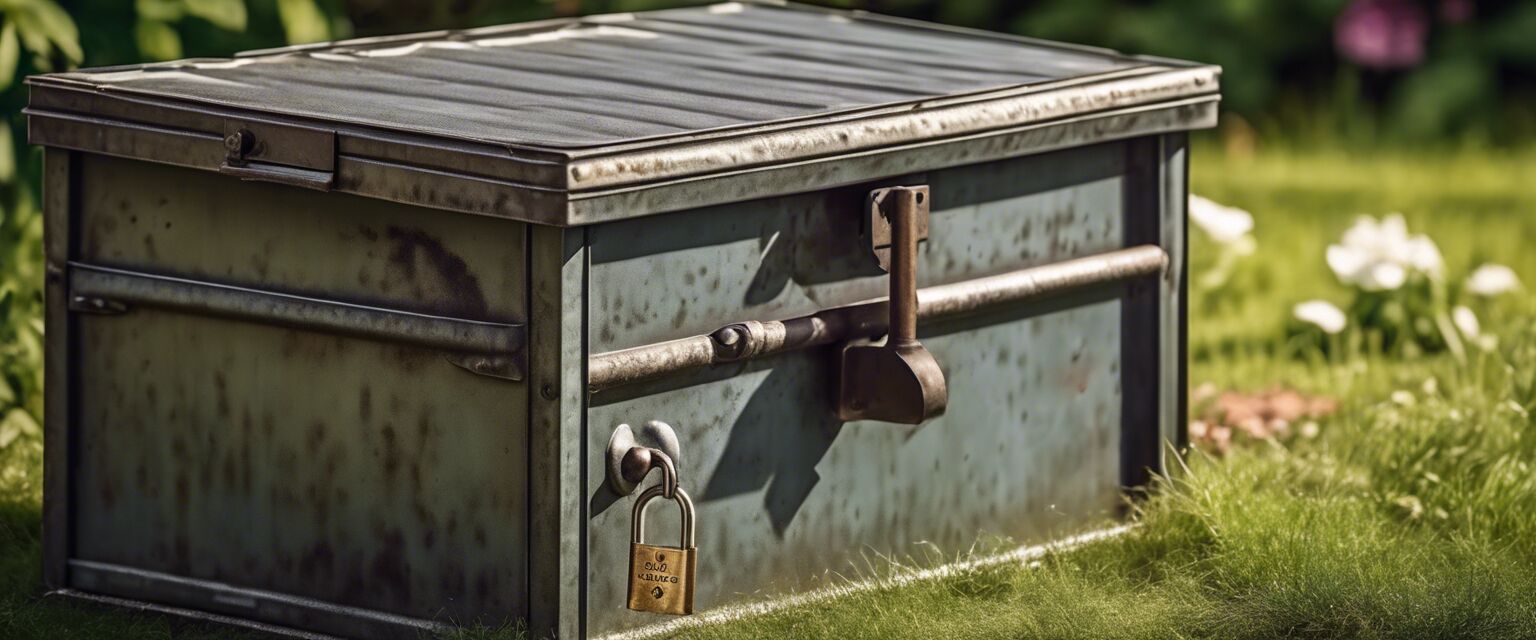 Metal garden storage box