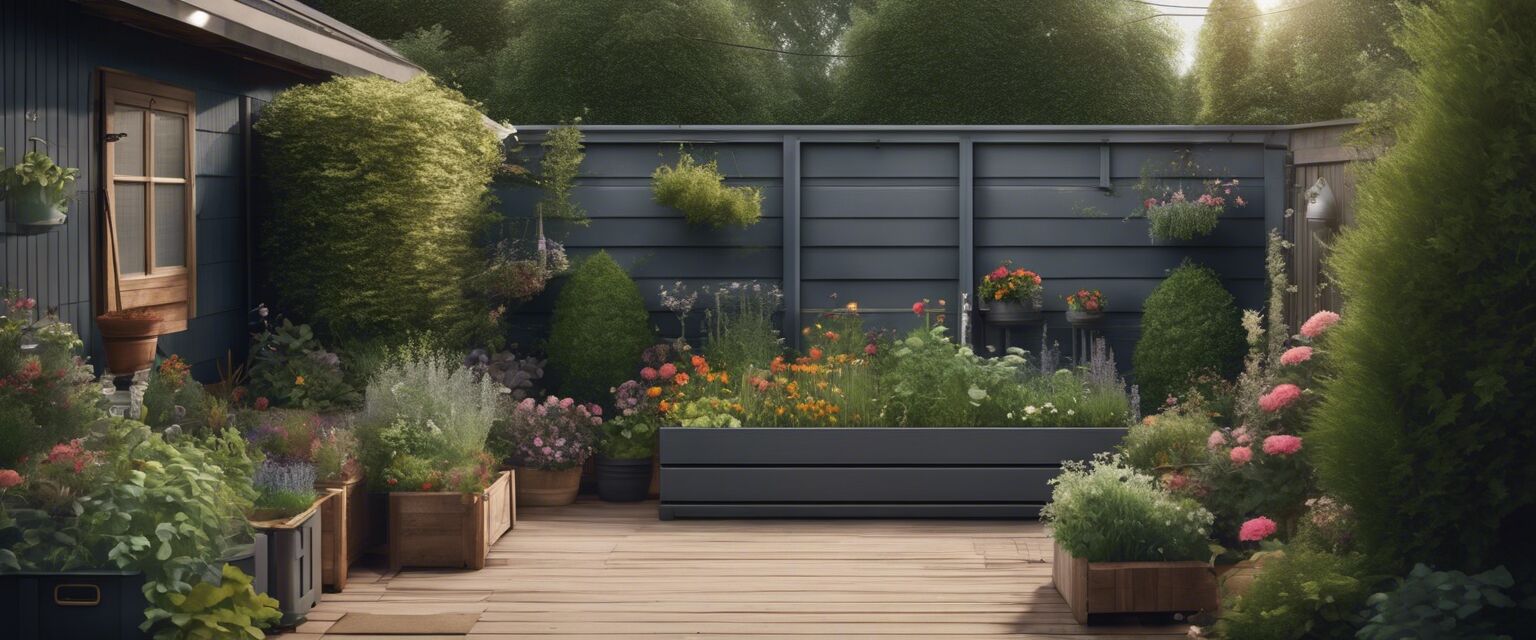 Organized garden with lockable storage box