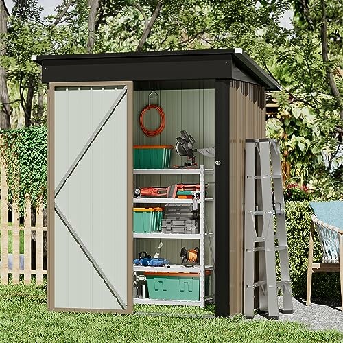 GUNJI 5 x 3 FT Outdoor Storage Shed